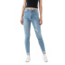 stretch ripped holes washed slim jeans  NSSY17689