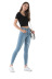 stretch ripped holes washed slim jeans  NSSY17689
