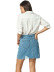 broken hole half-length denim skirt  NSSY17693