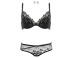 sexy embroidery thin cotton cup lace bra set  NSCL17755