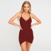 sexy suspender backless pleated dress  NSZY17843