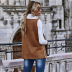 Sleeveless simple two-side wear jacket suede vest women wholesale NHDF5