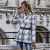 new slim-fit plaid double-breasted small suit women long-sleeved jacket wholesale NHDF28