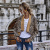 autumn women s new big lapel open collar leopard print jacket wholesale NHDF44