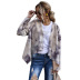 New 2020 Autumn Women s Thin Hepburn Style Suede Jacket Women s Printed Long Sleeve Top NHDF50