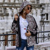 Autumn and winter new hot sale leopard print stitching hooded jacket  NHDF67
