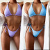 Hot Style Pure Color Bikini Ladies Split Swimsuit Triangle Bikini wholesale NHDA84
