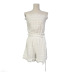 cotton and linen series ruffled chest strap jumpsuit shorts wholesale NSDF123