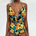 new swimwear ladies one-piece sexy multi-rope slim digital printing multi-wear swimsuit NSHL125