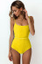 One-Piece Swimsuit Solid Color Special Cloth Belt Integrated Bikini NSDA134