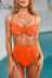 new strap high waist bikini ladies split swimsuit solid color swimwear WHOLESALE NSDA137