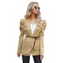 autumn women s new tops bursts with puff sleeve suit jacket wholesale NSKA189
