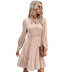 women s clothing 2020 new autumn solid color tie rope dress NSKA198