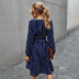 otoño 2020 simple vestido a rayas para mujer NSKA215