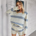 women s autumn and winter fashion knitted striped suit wholesale NSKA218