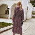 women s autumn/winter 2020 new long-sleeved elegant floral dress women NSKA220