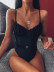 new hot style one-piece swimsuit solid color one-piece bikini with belt NSDA164