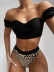 hot bikini short-sleeved tube top bikini new ladies split swimsuit wholesale  NSDA169