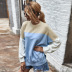 women s autumn and winter new color contrast sweatershirt wholesale NSKA290