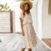 fashion women s summer polka dot short sleeve dress shirt collar skirt wholesale NSKA293