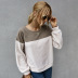 simple color matching sweatershirt long-sleeved Top wholesale NSKA295