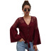 women s autumn and winter new women s long-sleeved sweater pure color  NSKA300