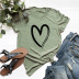 simple and comfortable love short-sleeved T-shirt wholesale NSSN323