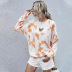 women s digital printing fresh pullover long-sleeved tie-dye sweater  NSDF331