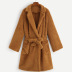 Plush plus size women s long coat wholesale  NSDF341