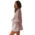 nuevos productos de otoño e invierno chaqueta de traje pequeño rosa parte superior de dos botones manga larga para mujer NSDF351