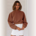 autumn and winter new casual wear pullover pure color stand-up collar long-sleeved sweater  NSDF352