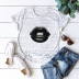 summer hot sale short-sleeved blouse sexy lips T-shirt  NSSN377
