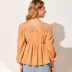 verano nuevo estilo blusa superior de un hombro camisa camisa plisada con correa fuera del hombro NSDF401