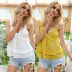 hot style new solid color ruffled sling vest top wholesale NSDF406