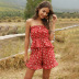 summer women s two-piece floral print shorts wholesale NSDF425
