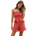 pantalones cortos con estampado floral de dos piezas para mujer de verano al por mayor NSDF425