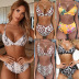 Hot selling fashion color high waist leopard print bikini   NSHL433