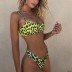 traje de baño de leopardo sexy cintura alta sin espalda playa vacaciones traje de baño NSHL439