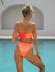 nuevo traje de baño dividido bikini de doble cara de color fluorescente a juego con cintura alta y sexy tubo NSHL442