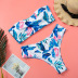 hot style printed tube top large size swimsuit split bikini wholesale NSHL445