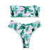 hot style printed tube top large size swimsuit split bikini wholesale NSHL445