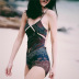 new bikini sexy self-cultivation cover belly retro pattern one-piece swimsuit  NSHL454