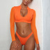 sexy color sólido bikini dividido mujeres bikini traje de baño al por mayor NSHL460
