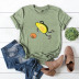 hot creative cute Avocado plus size short sleeve women s t-shirt NSSN491