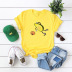 Hot creative cute Avocado plus size camiseta de manga corta para mujer NSSN491