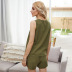 summer new style hot selling fashion casual suit single-breasted vest top casual shorts suit NSDF503