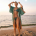 Nuevo vestido de primavera para mujer falda de playa protector solar rebeca de vacaciones en la playa NSDF522
