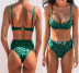   hot style ladies split swimsuit leopard pattern underwire NSDA542