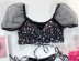  mesh short sleeve printed bikini  swimwear women split swimsuit NSDA546