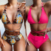   new high waist printed halterneck bikini ladies split swimsuit swimwear NSDA550